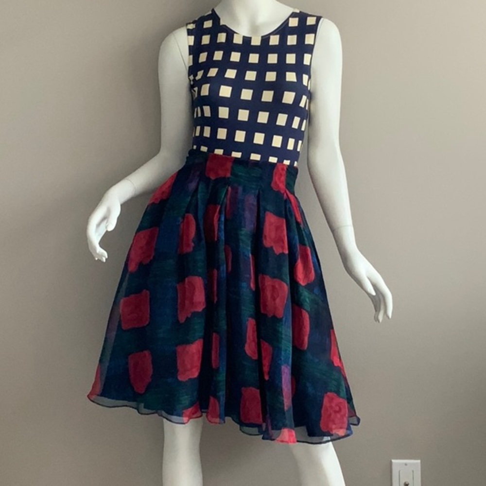 NEW with Tags €350 EGGS Fit & Flare Dress Silk Skirt Made in ITALY